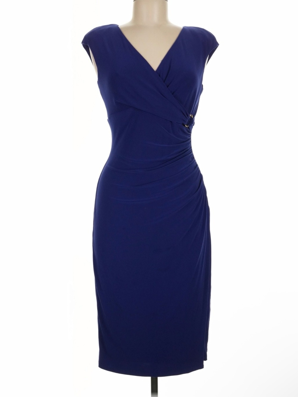 Ralph Lauren Navy Blue Faux-Wrap Dress - size 6